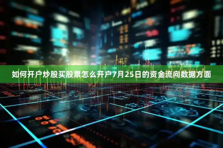 如何开户炒股买股票怎么开户7月25日的资金流向数据方面